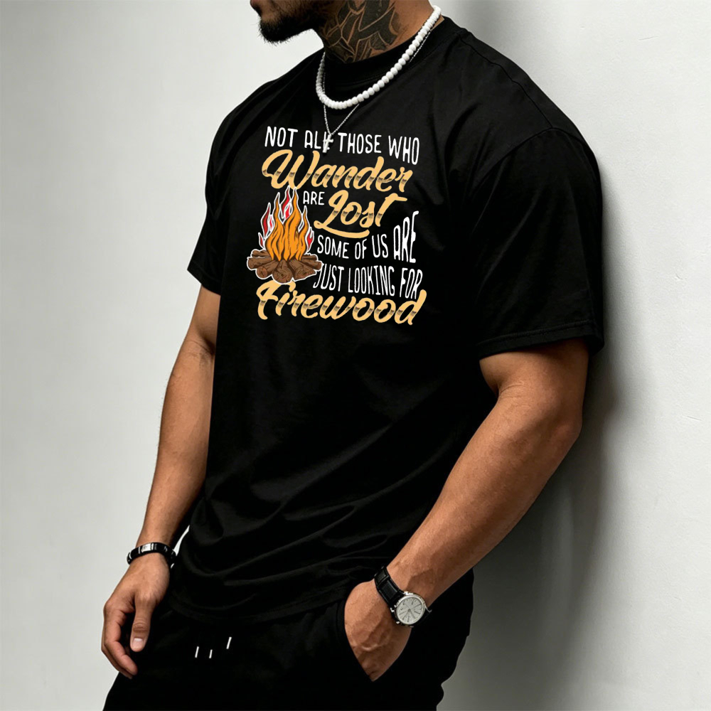 amping Campfire Graphic Men's  - Outdoor Adventure Quotes Short 评论和价格